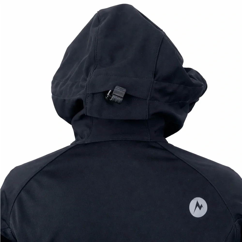 Marmot Windstopper Jacket Womens Small Black Hooded Softshell - Picture 4 of 8